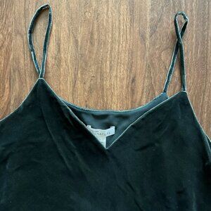 Nordstrom black velvet slip dress